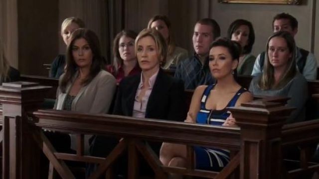 Karen Millen Bodycon Stripe Knit Dress worn by Gabrielle Solis (Eva Longoria) in Desperate Housewives (S08E22)