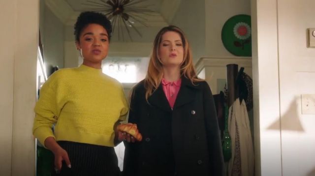 Stella McCartney Kassidy Belted Pinstriped Wool Blend Tapered Pants worn by Kat Edison (Aisha Dee) in The Bold Type (S02E03)