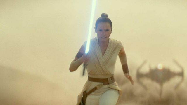 Blue Lightsaber used by Rey (Daisy Ridley) in Star Wars: The Rise of Skywalker