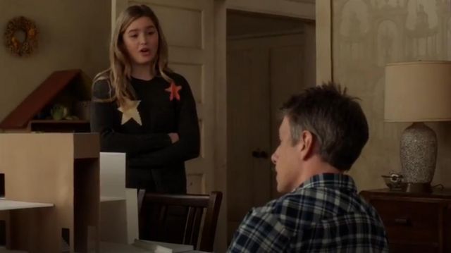Madewell Multi Color Star Pullover Sweater worn by Dylan DiMeo (Kyla Kenedy) in Speechless (S03E22)