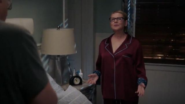 Bed to Brunch Pinstripe Crop Pajamas worn by Joan (Dianne Wiest) in Life in Pieces (S03E13)