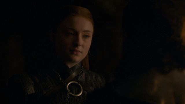 The replica of the necklace worn by Sansa Stark (Sophie Turner) in Game of Thrones S08E01