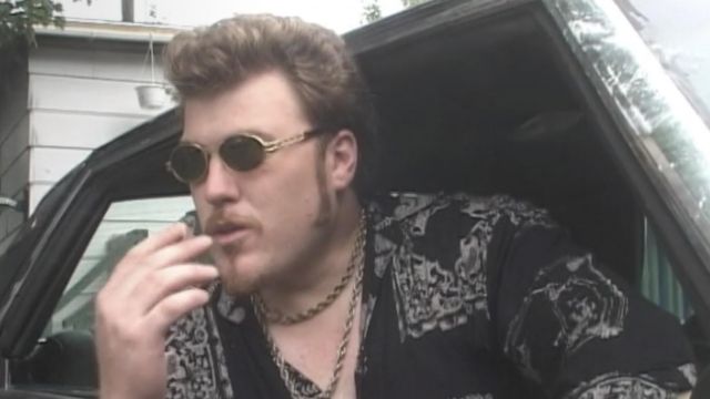 Ricky's (Robb Wells) vintage sunglasses as seen in Trailer Park Boys S01E03