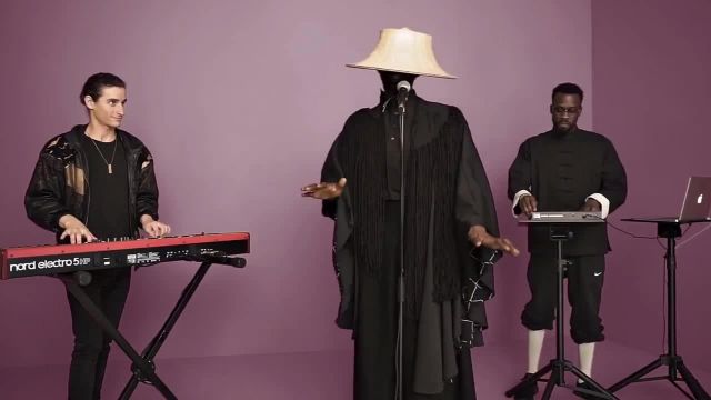Alxndr Lon­don's straw hat as seen in the music video April (A Colors Show)