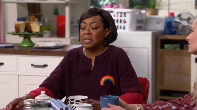 Aviator Nation Rainbow Fade Crewneck Sweatshirt worn by Tina (Tichina Arnold) in The Neighborhood (S01E21)
