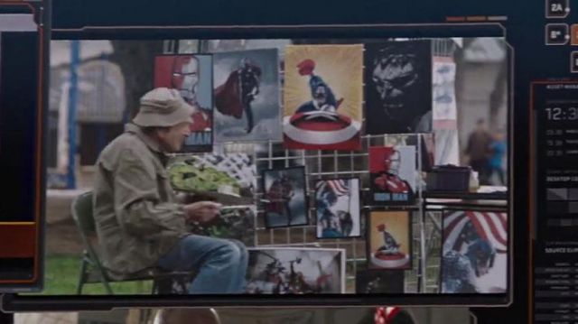 La pintura del Capitán América (Chris Evans) en Avengers