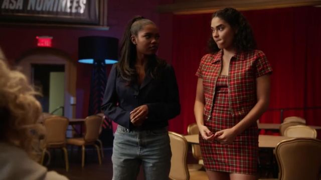 Miaou Raquel Zip Top in Yellow Plaid worn by Simone (Brittany O'Grady) in Star (S03E15)