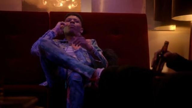 Off-White  Painted Denim Jacket worn by Hakeem Lyon (Bryshere Y. Gray) in Empire (S05E16)