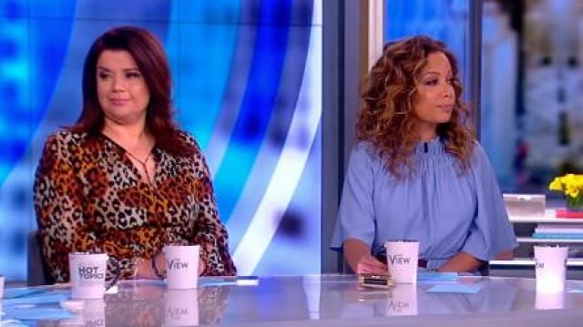 Kobi Halperin  Leopard-Print Maxi Dress worn by Ana Navarro on The View February 21, 2019