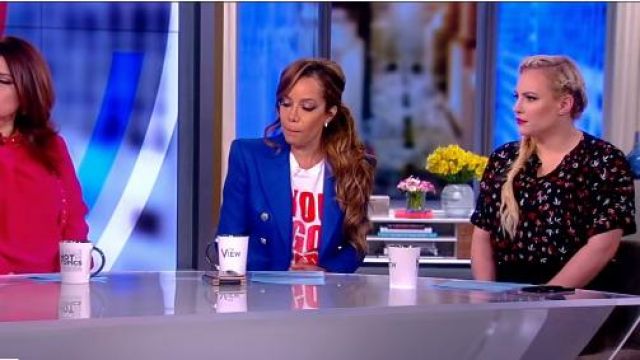 Isabel Marant International Day printed cotton-jersey T-shirt worn by Sunny Hostin on The View March 08, 2019