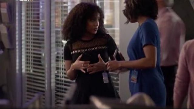 Maje  Toby Lace-Inset Top worn by Raney Branch in Being Mary Jane (S04E15)