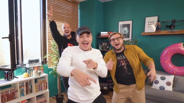 The t-shirt Nirvana worn by Mcfly in the YouTube video THE BEST CHALLENGES OF YOUTUBE 2, of Mcfly and Carlito feat. Mister V