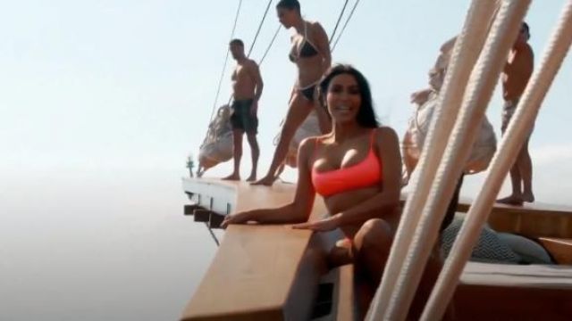 Triangl Mylos Pink Pop Bikini worn by Herself (Kim Kardashian West) in Keeping Up with the Kardashians (S16E03)