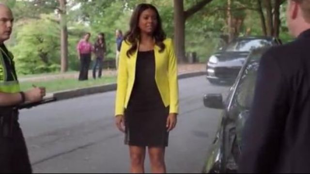 Theory Lanai Colored Bistretch Blazer Jacket in Yellow worn by Mary Jane Paul (Gabrielle Union) in Being Mary Jane (S01E01)