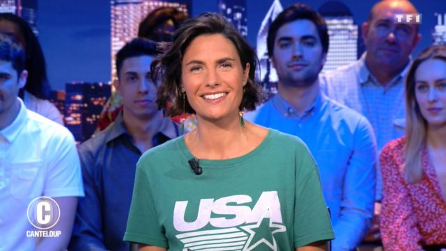 Le t-shirt USA de Alessandra Sublet dans C'est Canteloup