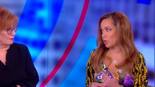 Rixo Madonna Mixed Print Dress worn by Sunny Hostin on The View April 8, 2019