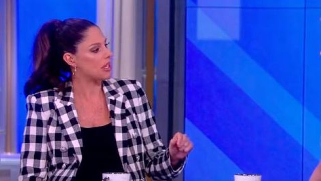 Veronica Beard Miller Gingham Dickey Jacket worn by Abby Huntsman on The View April 24, 2019