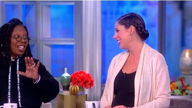 Kate Spade Small Square Studd Earrings worn by Abby Huntsman on The View April 25, 2019