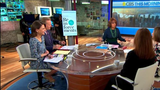 Erdem Floral Imprimer Robe en Jersey porté par Bianna Golodryga sur CBS, Ce Matin, le 26 Mars 2019