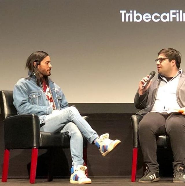 Gucci Virtus Hi-Top Sneakers worn by Jared Leto for A Day in the Life of America Premiere at Tribeca Film Festival April 27, 2019