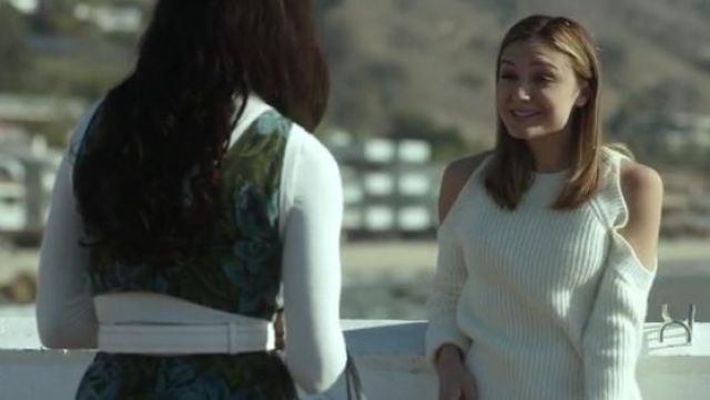 Derek Lam  Virgin Wool Pullover with Cut-Out Shoulders worn by Megan Morrison (Christine Evangelista) in The Arrangement (S01E09)