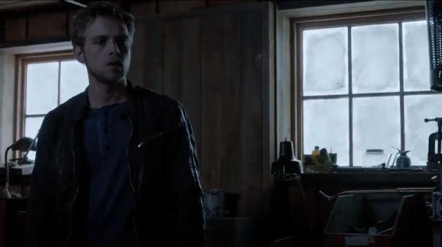 Diesel Leather & Nylon Jacket worn by Dylan Massett (Max Thieriot) in Bates Motel (S02E08)