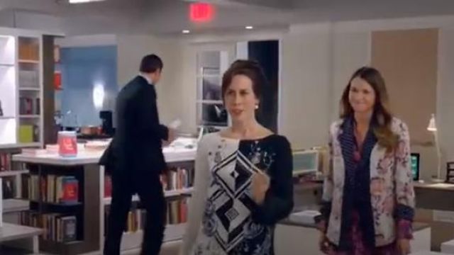 Emilio Pucci Jazz Print Dress worn by Diana Trout (Miriam Shor) in Younger (S01E08)