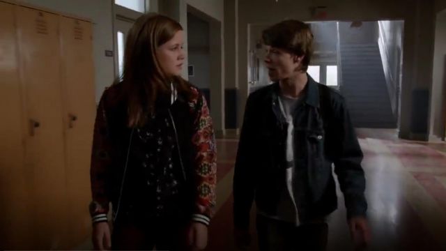 Marni Edition People Print Crepe Blouse worn by Norrie Calvert-Hill (Mackenzie Lintz) in Under the Dome (S02E10)