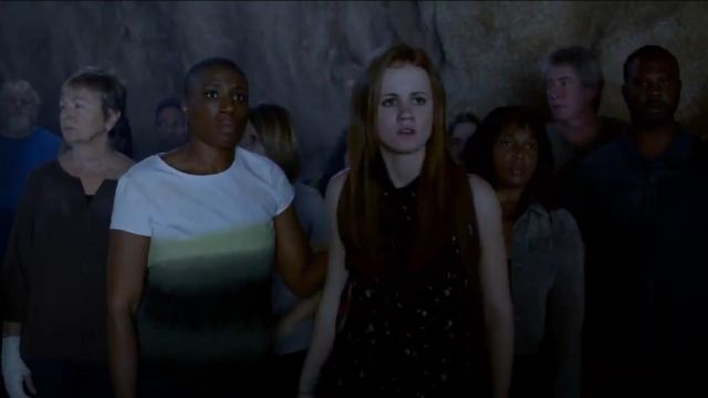 Marni Edition People Print Crepe Blouse worn by Norrie Calvert-Hill (Mackenzie Lintz) in Under the Dome (S03E01)