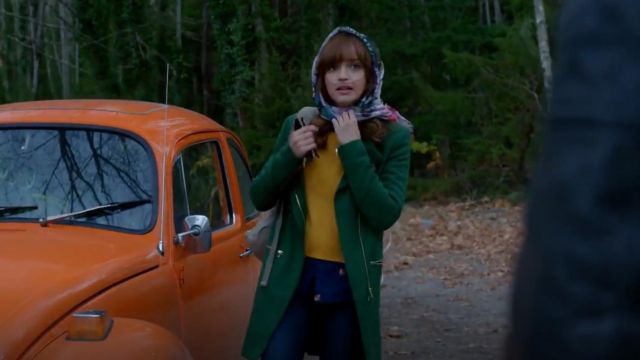Zara Zip Buckle Coat worn by Emma Decody (Olivia Cooke) in Bates Motel (S03E03)