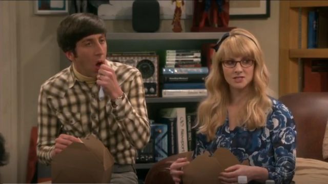 NYDJ Pleat Back Blouse worn by Bernadette Rostenkowski (Melissa Rauch) in The Big Bang Theory (S12E21)