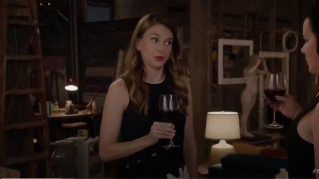 Jonathan Simkhai Asymmetrical Constellation-Print Top worn by Liza Miller (Sutton Foster) in Younger (S03E08)
