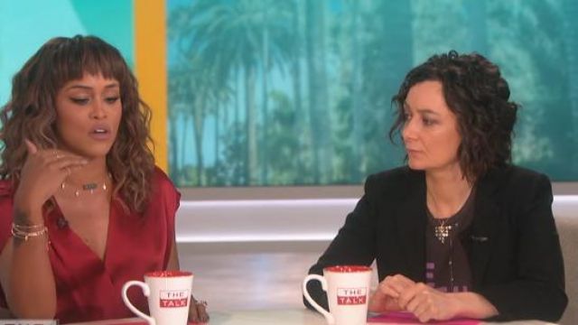 Free City Broken Hearted Studded Tank Top worn by Sara Gilbert on The Talk March 07, 2019