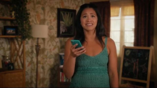 Temptation Positano Rosa Spaghetti Strap Dress worn by Jane Villanueva (Gina Rodriguez) in Jane the Virgin (S05E06)