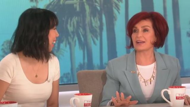 Tibi Steward Blazer worn by Sharon Osbourne on The Talk April 24, 2019