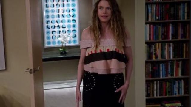 Sandro Colorado Skirt worn by Liza Miller (Sutton Foster) in Younger (S04E07)