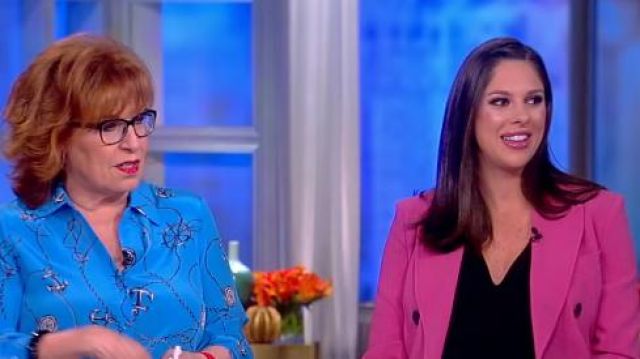 Eileen Fisher V-Neck Sleeveless Straight-Leg Jumpsuit usado por Abby Huntsman en The View 03 de mayo de 2019