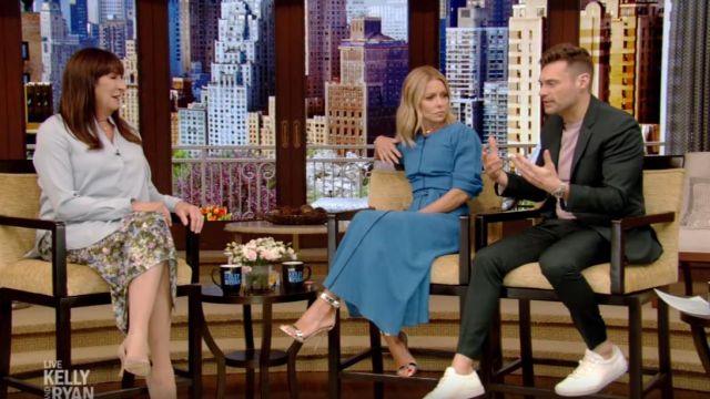 Cefinn Belted Midi Dress worn by Kelly Ripa on LIVE with Kelly and Ryan May 8, 2019