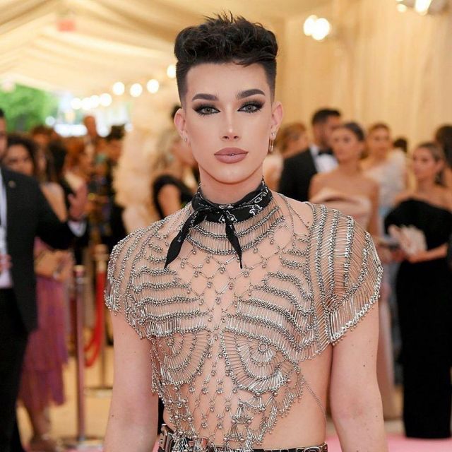 The knit top by Alexander Wang, James Charles on his account Instagram @jamescharles at the Met Gala 2019
