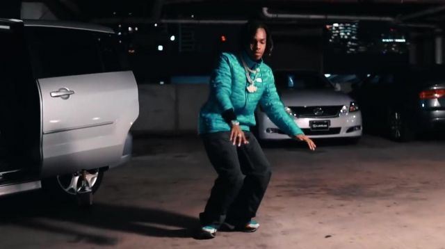 The North Face Thermoball Eco Jacket in blue wonr by YNW Melly in his Gang (First Day Out) music video