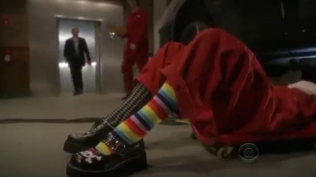 Hot Topic Rainbow Cushioned Knee Highs worn by Abby Sciuto (Pauley Perrette) in NCIS (S07E12)