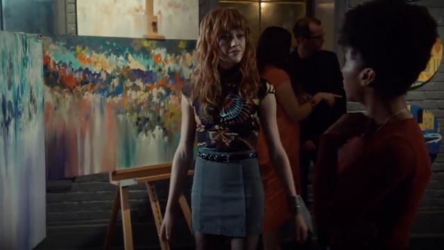 Free People Modern Femme Denim Mini worn by Clary Fray (Katherine McNamara) in Shadowhunters (S03E22)