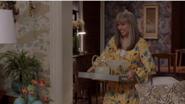 Borgo de Nor Iris Printed High-Low Dress worn by Catherine Meyer (Sarah Sutherland) in Veep (S07E07)