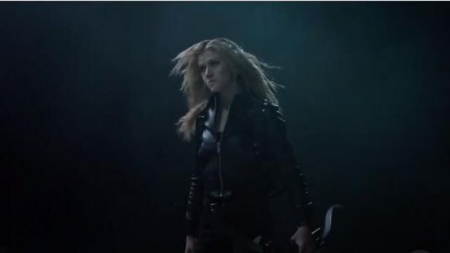Babaton at Aritzia Lou Leather Jacket worn by Mia Smoak (Katherine McNamara) in Arrow (S07E22)