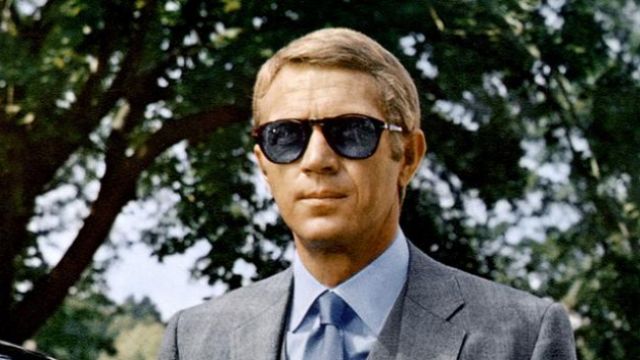 Sun glasses Persol glasses blue Thomas Crown (Steve McQueen) in The Thomas Crown affair