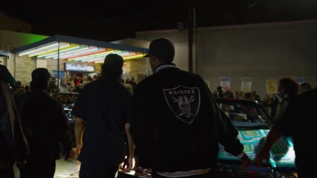 The jacket in Raiders of Dr. Dre (Corey Hawkins) in Straight Outta Compton