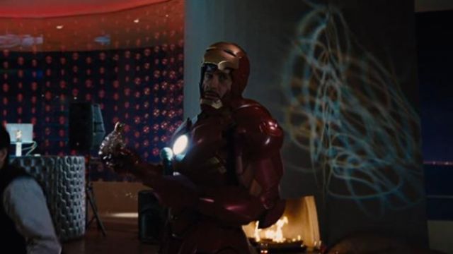 The bottle of Remy Martin Cognac Tony Stark (Robert Downey, Jr.) in ...