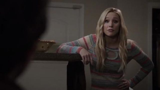 Free People Sunshine Dreamer Sweater worn by Eleanor Shellstrop (Kristen Bell) in The Good Place (S01E03)