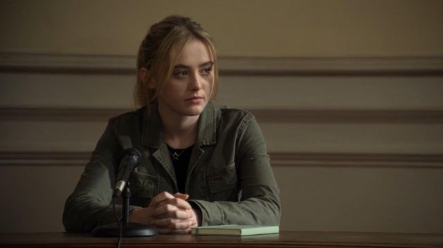 the military jacket of Allie Pressman (Kathryn Newton) in The Society (S01E05)