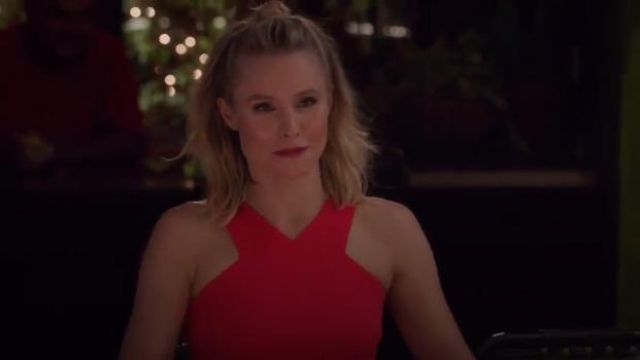 Aqua Fit and Flare Dress worn by Eleanor Shellstrop (Kristen Bell) in The Good Place (S2E13)